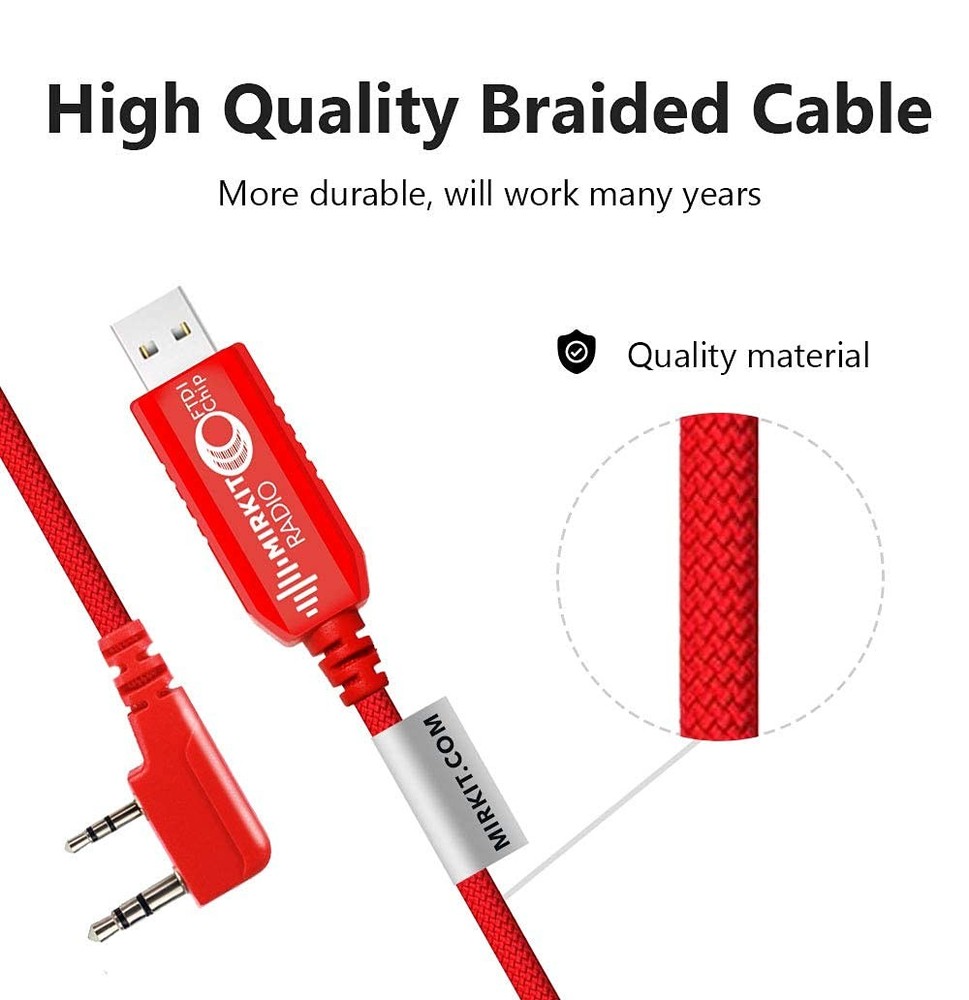 MIRKIT FTDI USB Programming Cable Model 3 Red for Flashing 3