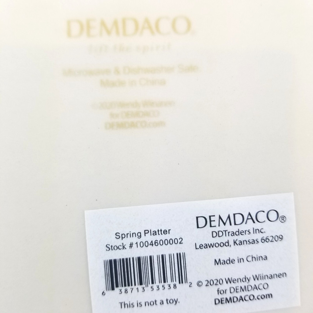 Demdaco Spring Serving Platter "He Is Risen" 17x13"