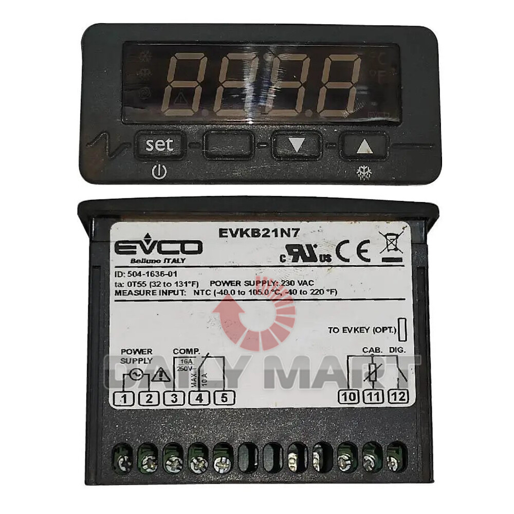 New In Box EVCO EVKB21N7 Temperature Controller