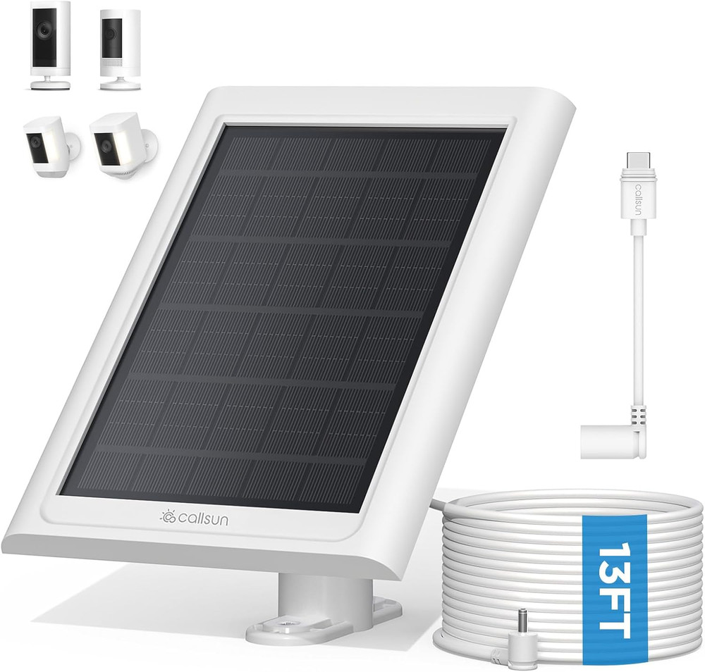 Solar Panel for Ring Camera – Compatible with Ring Stick up Cam Battery/Pro And