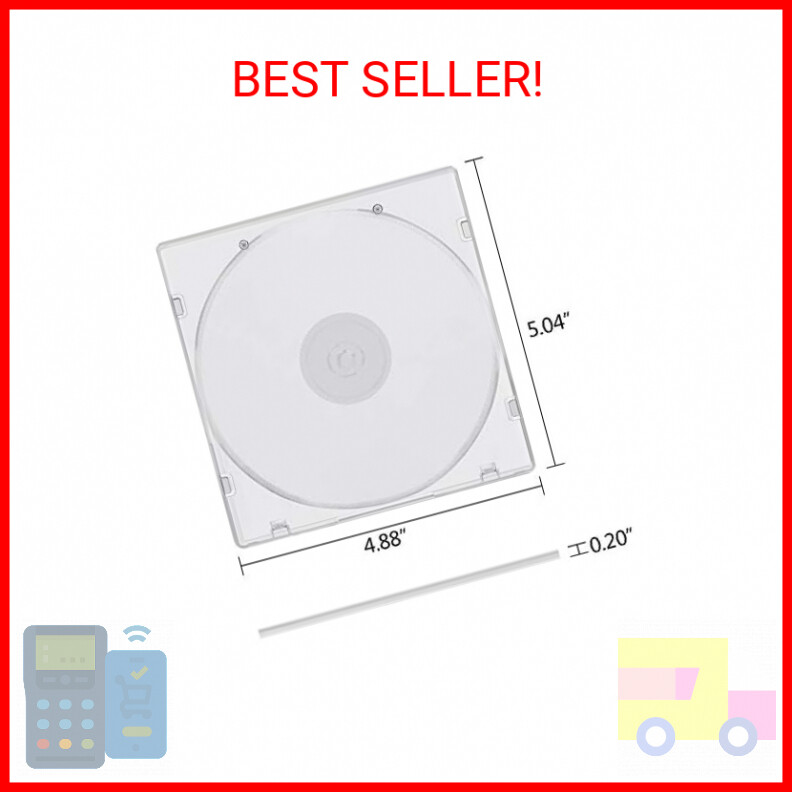 10 Pack 5.2mm Slim Clear PP Plastic CD DVD Case Storage Wallets