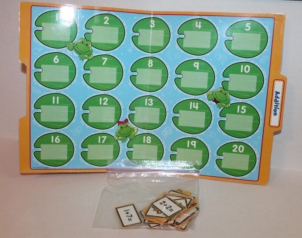 Addition Facts Practice Math Center Activity Folder Game Grades 1-2