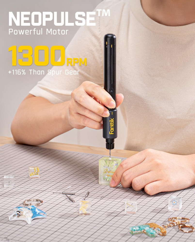 K2 Nano Power Drill Kit - Mini Precision Hand Drill with 20 Bits, Rechargeable