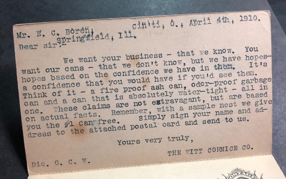 US Scott Postal Reply Card #UY4 | Used / NOT Separated.