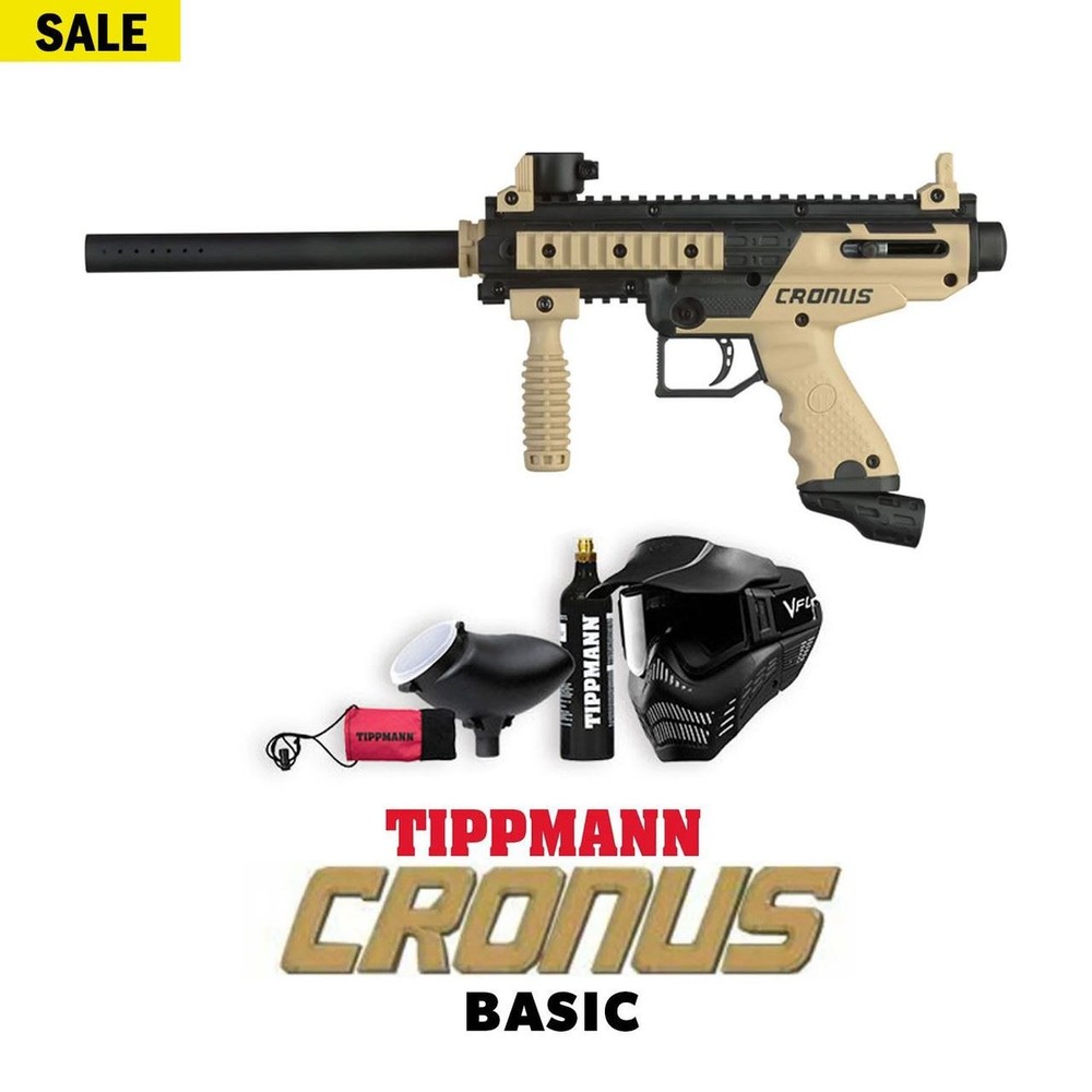 Tippmann Cronus Basic Black Friday Package - Marker, Upgraded Mask, Hopper & CO2