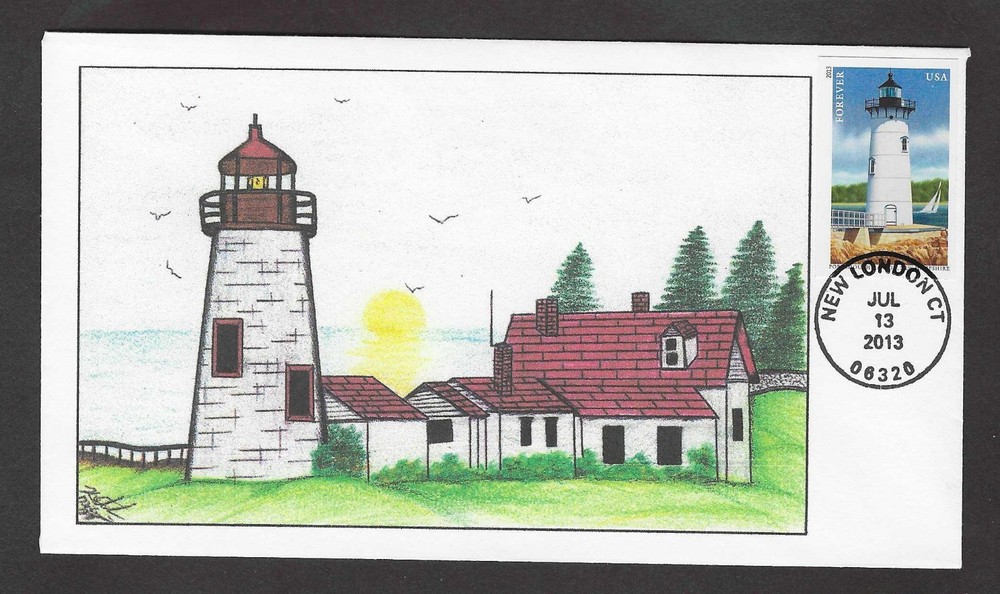 #4792 Portsmouth Harbor Lighthouse- Tom's Cachets FDC