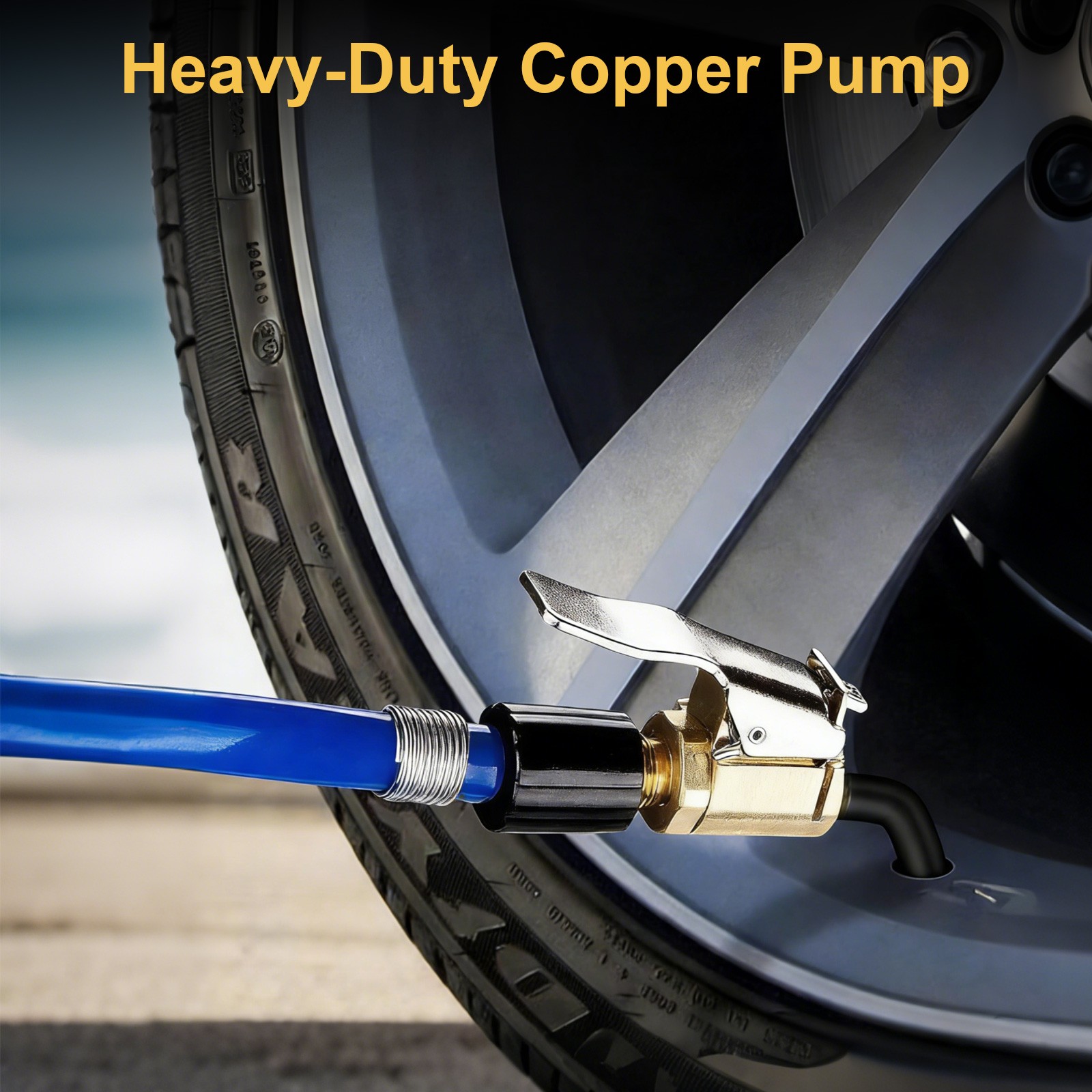 10pcs Brass Open Flow Tire Air Chuck Locking Quick Connect Inflator Hose Adapter