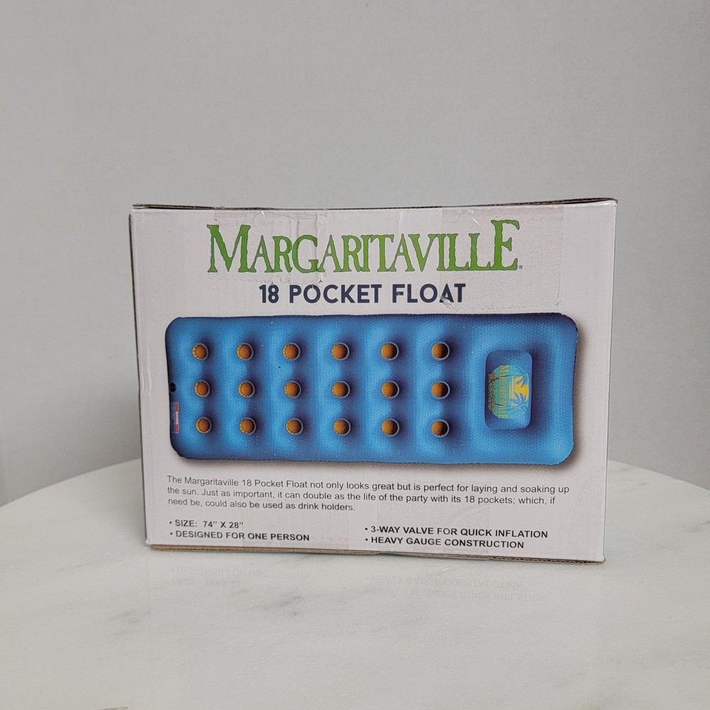 Margaritaville 18 Pocket Float It’s 5 O’clock Somewhere Pool Water Float FUN!