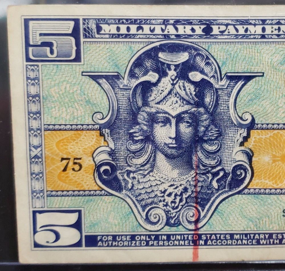 MPC 5 Cents Replacement Note Series 521 Serial # E03958207 VF