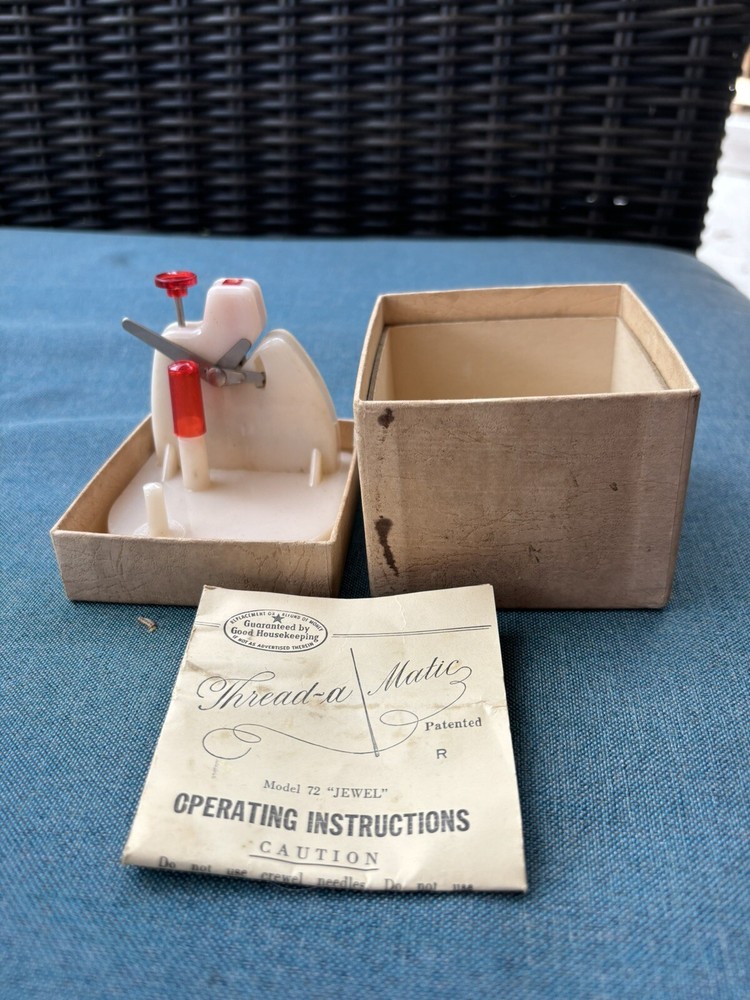 Vintage Thread-a Matic Model Model 72 w/Operating Instructions and Original Box