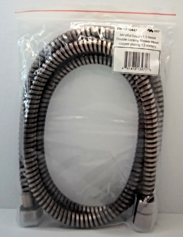MINDFUL DESIGN - DOUBLE LOCKING SHOWER HOSE - COPPER PLATING 5'