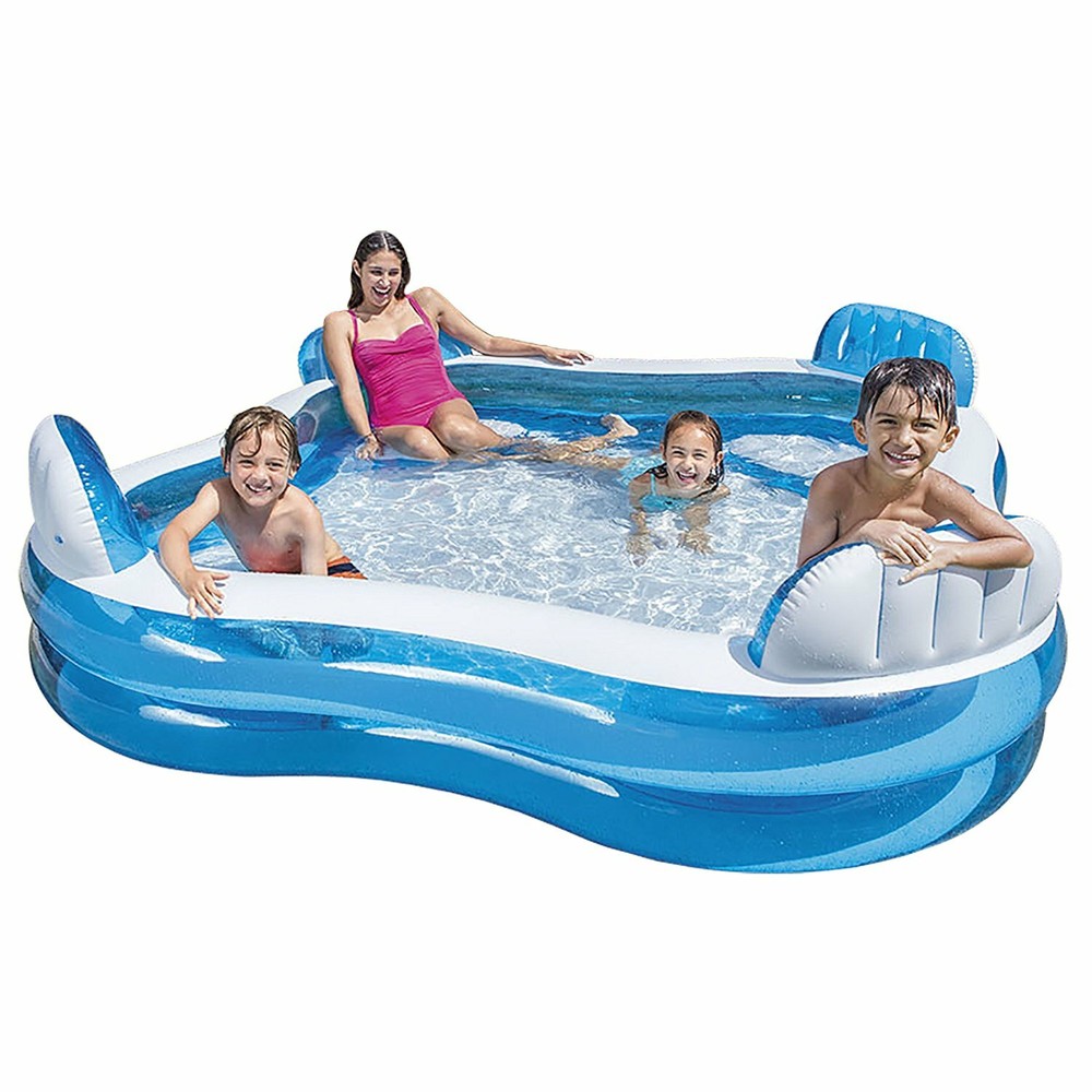 ***USED NO RETAIL BOX Intex 56475EP Swim Center Family Lounge Inflatable Pool 90