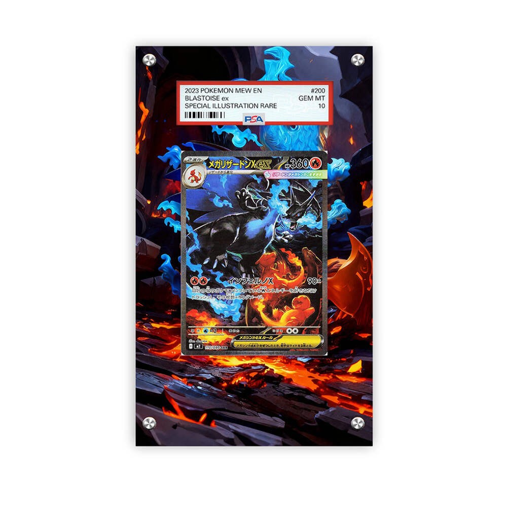 Mega Charizard X 110/080 - Pokémon PSA Extended Artwork Protective Card Display