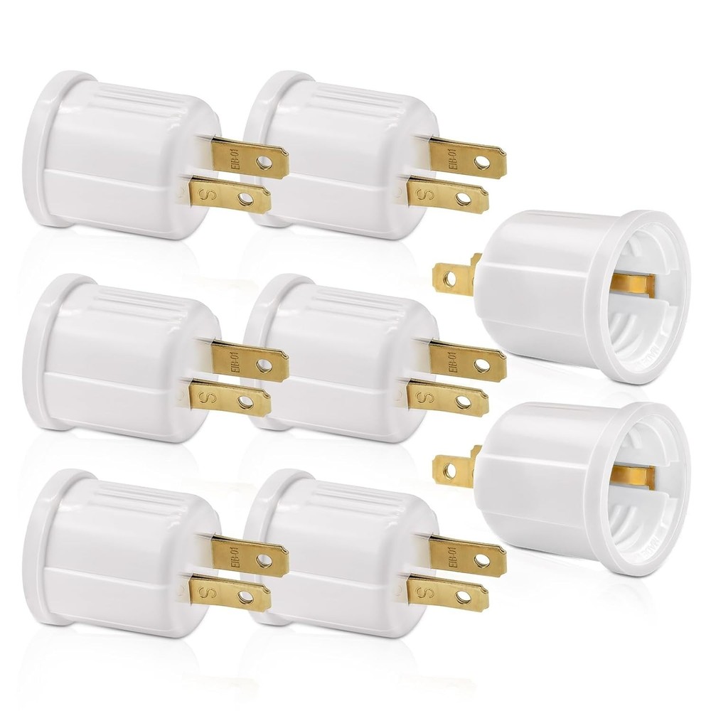 Outlet to Socket Adapter, Plug-in Light Socket, Convert Outlet to Light Bulb ...