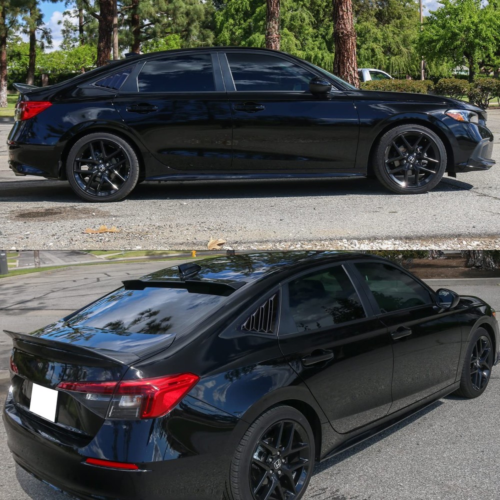 Quarter Window 百叶窗适用于 2022 - 2025 本田思域聚碳酸酯黑色 2 件