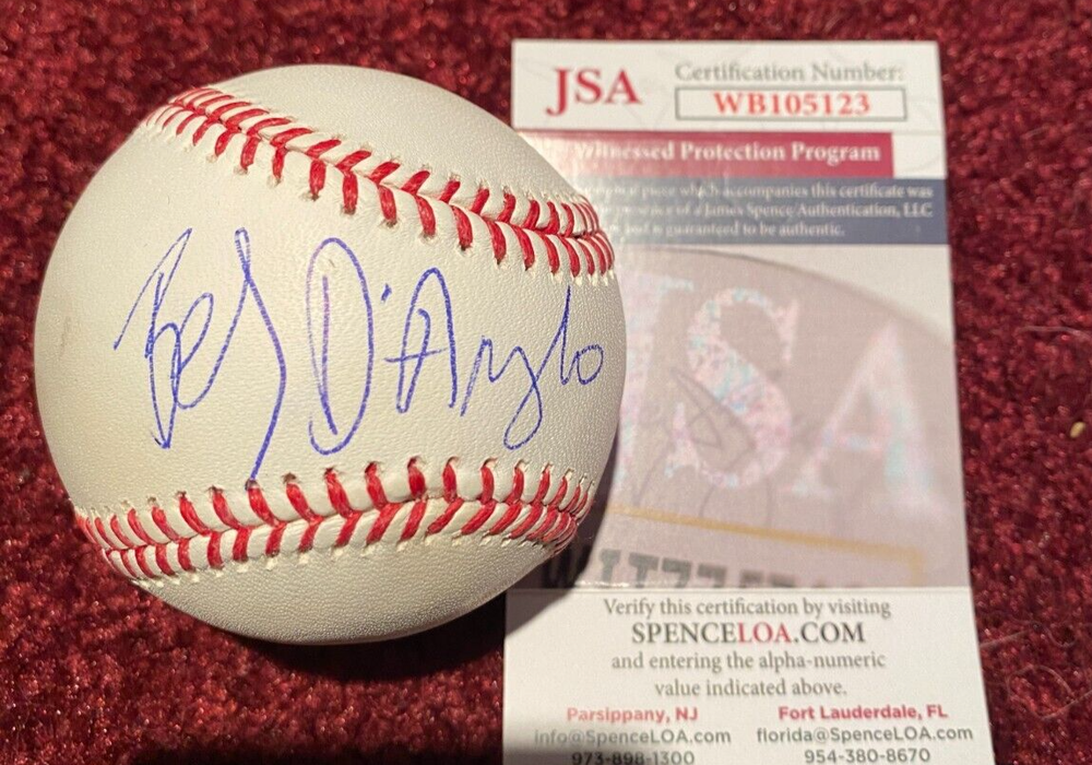 Beverly D'angelo signed Baseball on sweet spot JSA