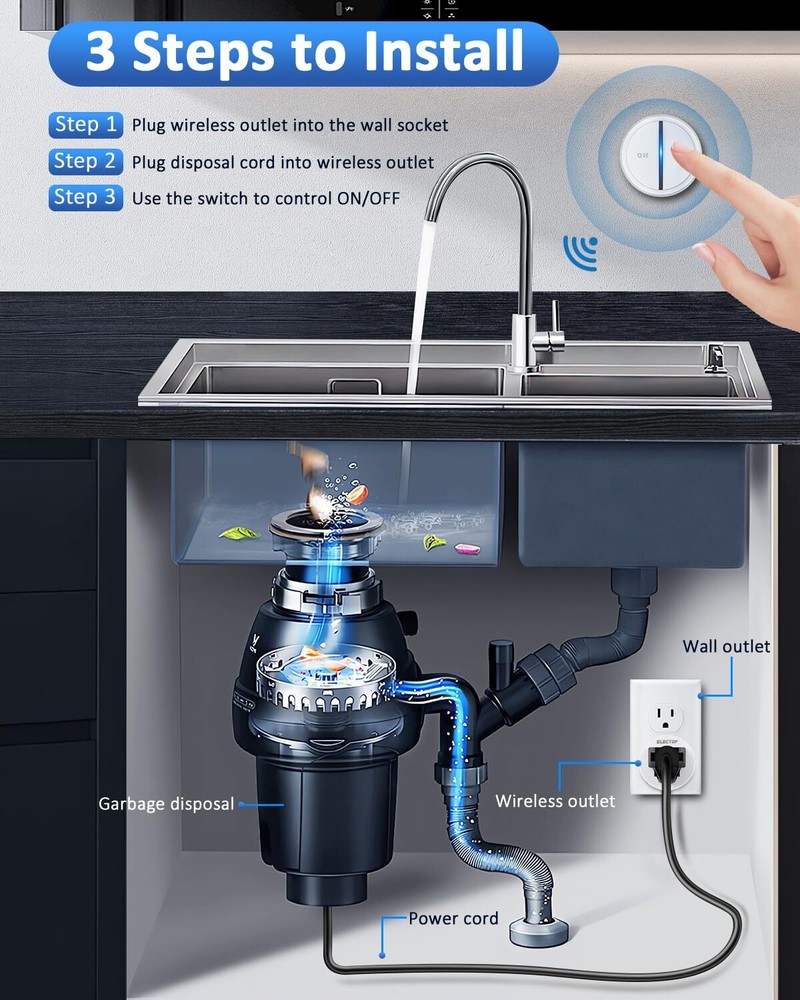 Garbage Disposal Wireless Switch Kit Wireless Garbage Disposal Remote Control Ou