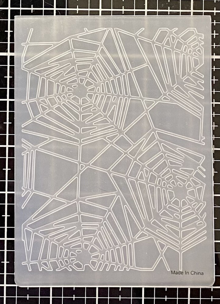 HALLOWEEN SPIDER WEB The Paper Studio embossing folder spooky boo muffet eek fun