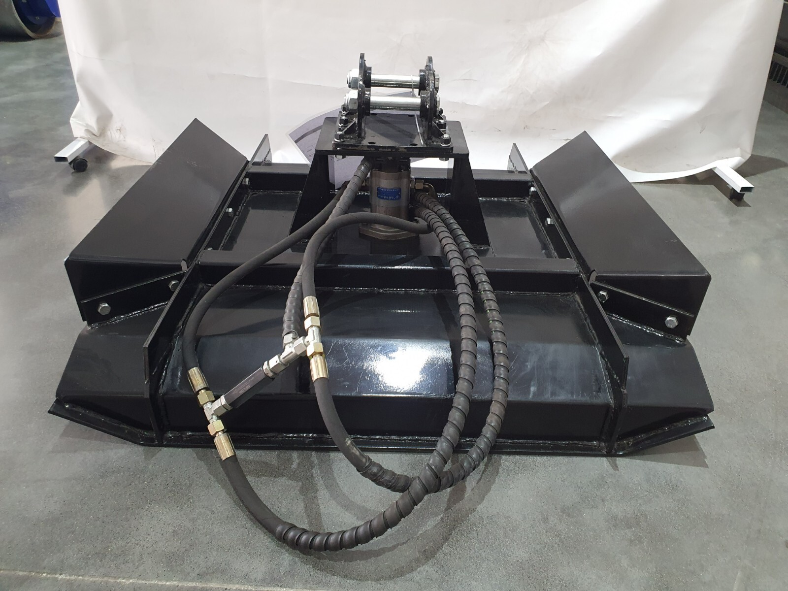 AGT 35in Brush Mower Mini Excavator Cutter Mower Attachment Black 110KG 12EX-RC