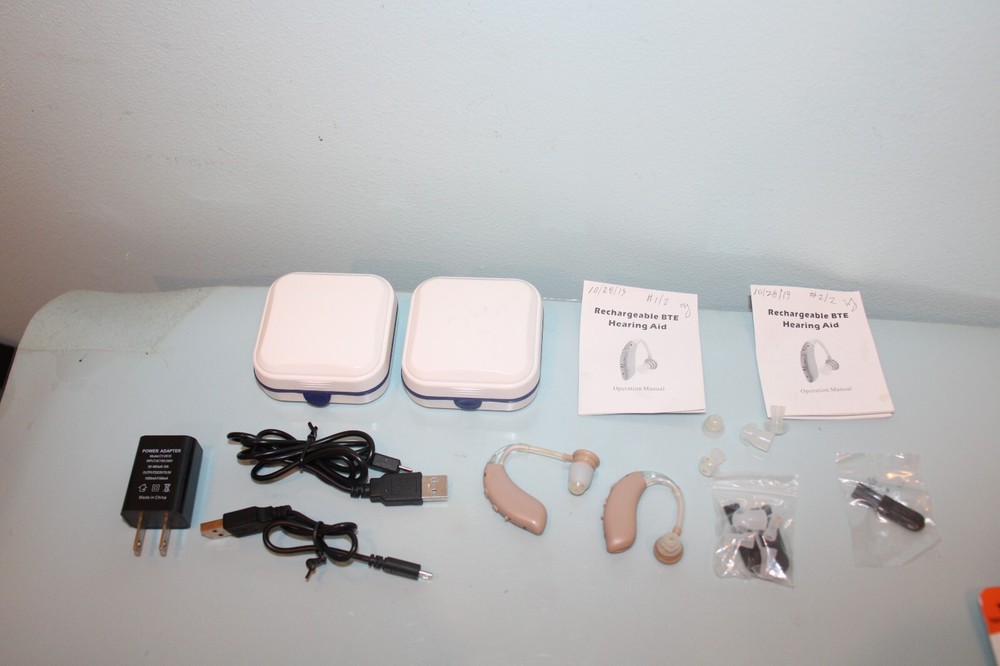 BTE G25 Hearing Aids PAIR  w/CASE & ACCESSORIES #7
