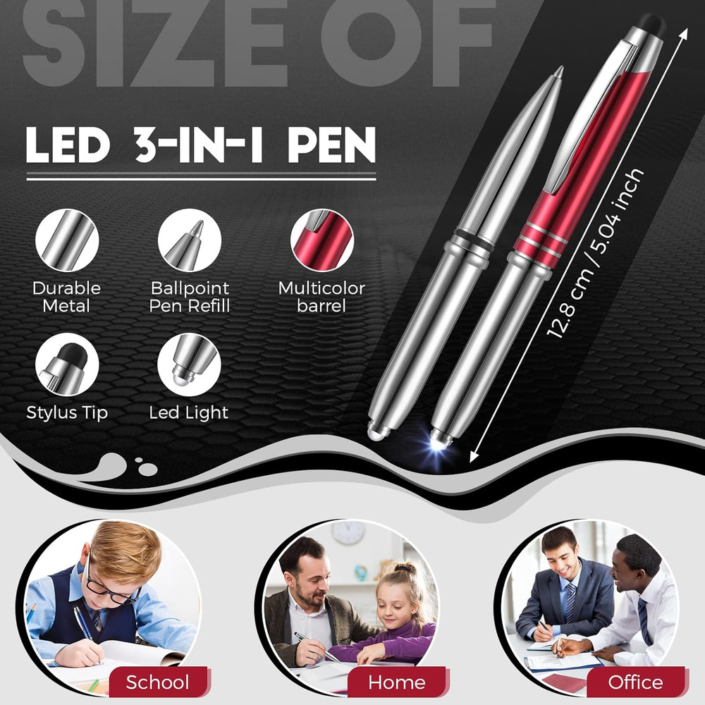5 Pieces Stylus Pen for Touchscreen Devices Multi-Function Capacitive Pen with L