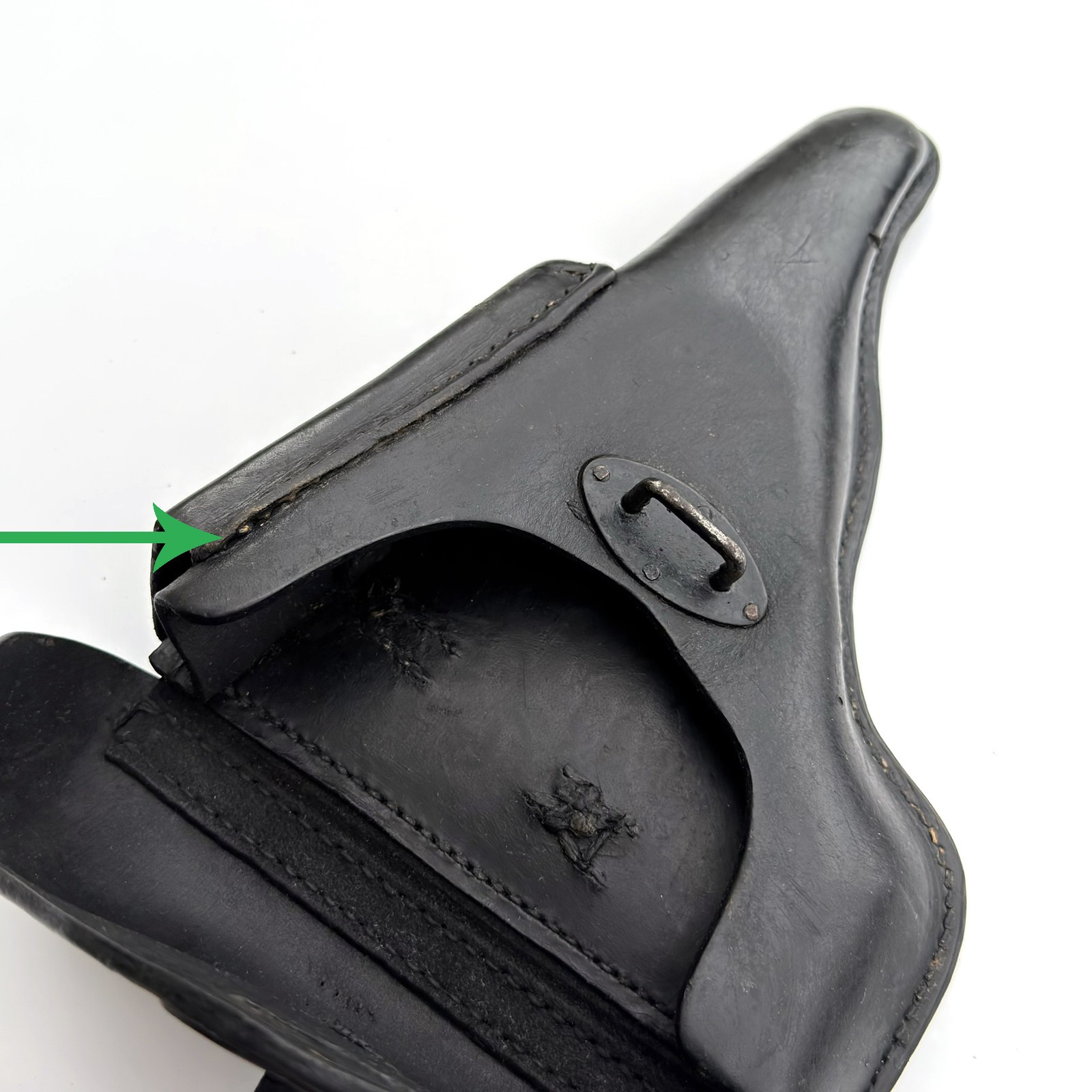 Walther P.38 Pistol HARDSHELL HOLSTER. Faint Oakleaf. Original Vintage.