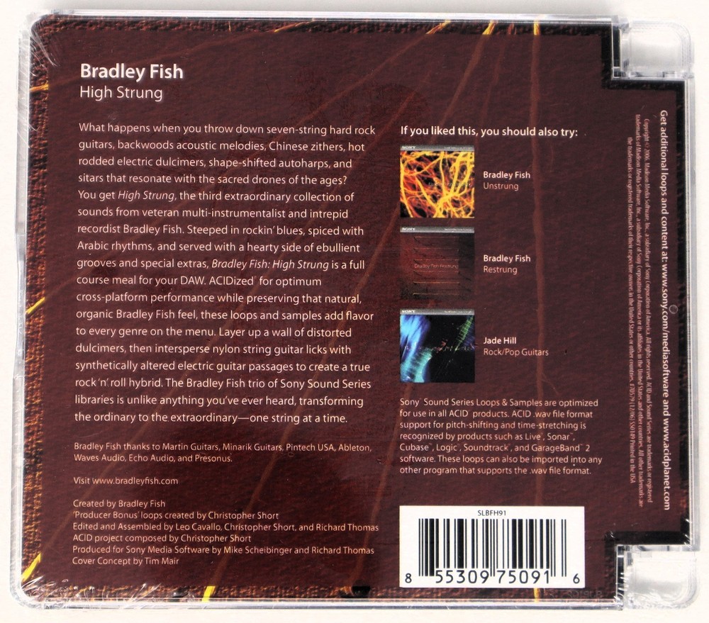 Sony Sound Series Bradley Fish High Strung Loops/Samples Library/Sampling CD