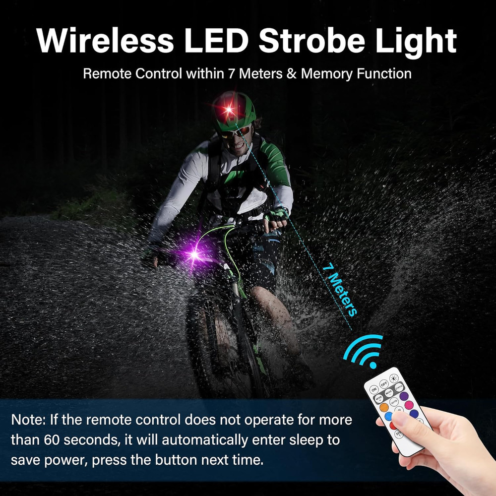 Wireless LED Lights for Car 8PCS with Remote Control, Wireless LED Strobe Light