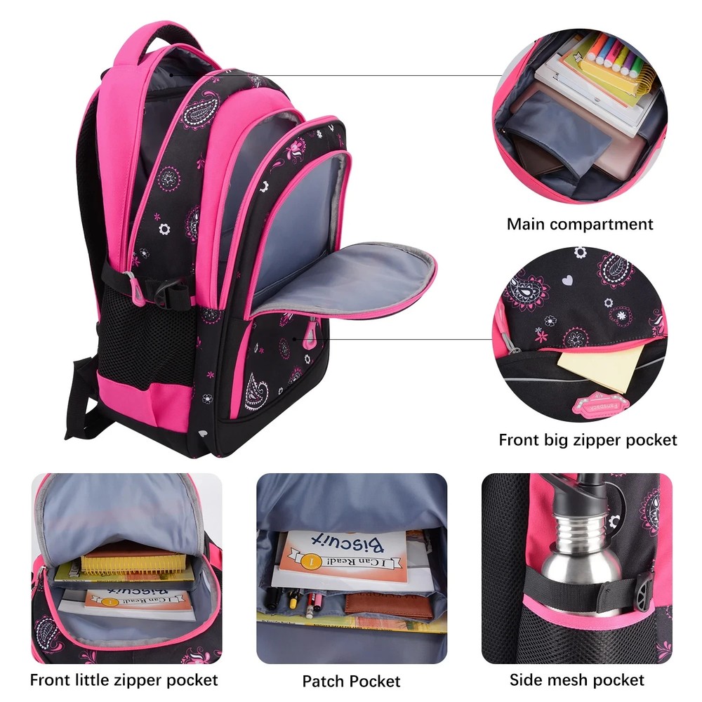Girls Backpack Large Capacity Splash Proof School Backpack Laptop Backpack