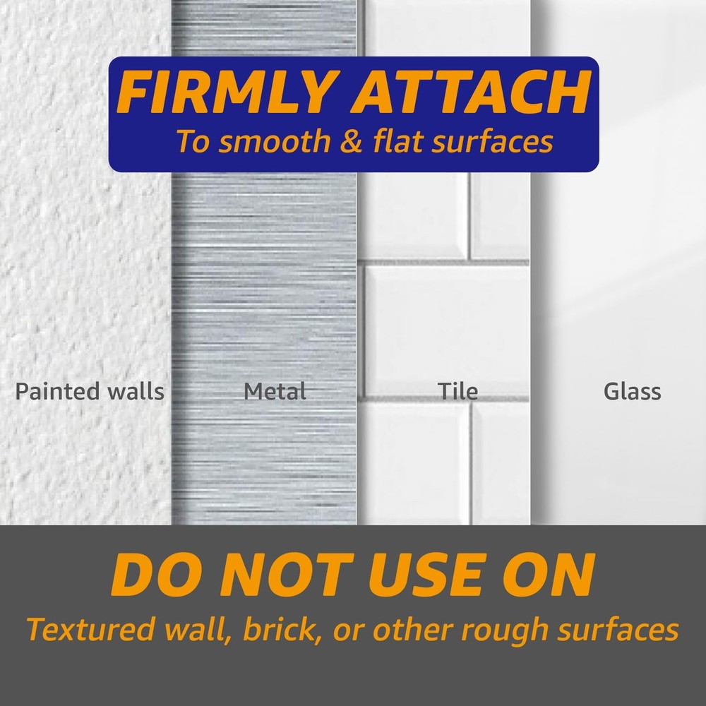16 Hook And Loop Fastener Strips, Double Sided, White, 1x3 Inch