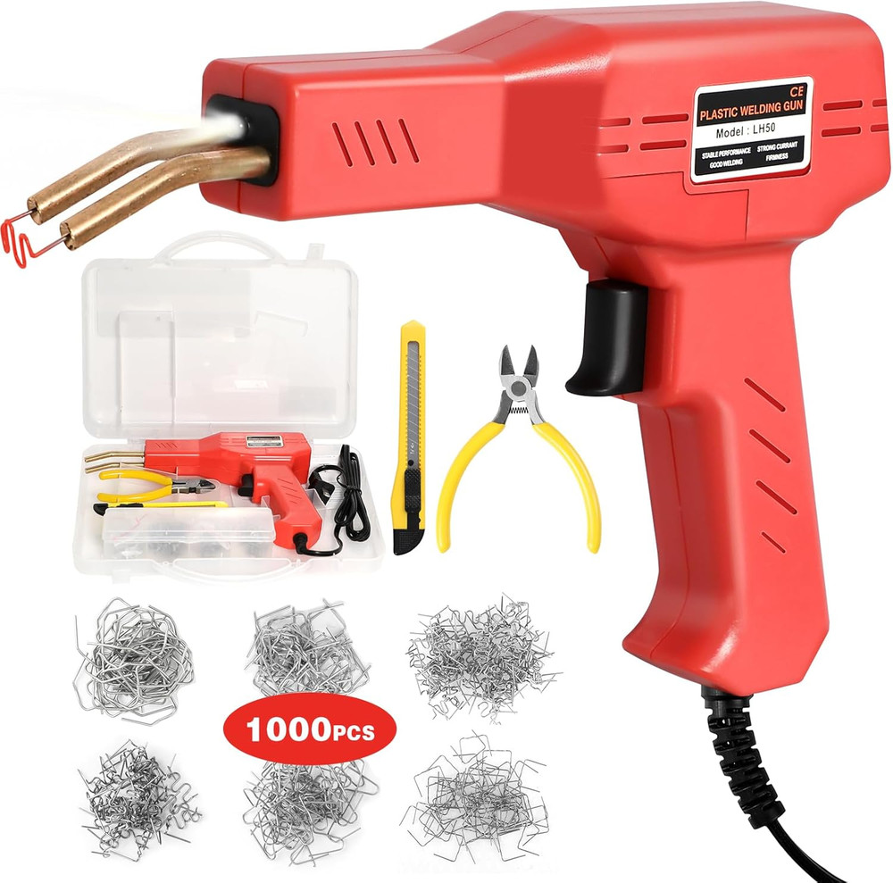 Plastic Welder, 1000PCS Staples, Plastic Welding Kit, Hot Stapler Kit, Plastic W