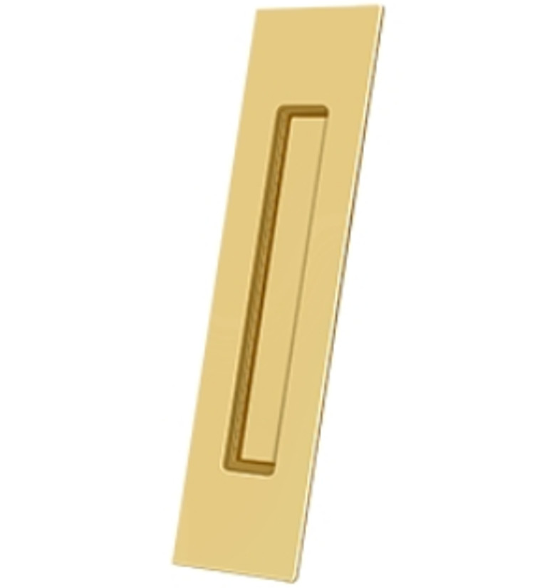 Deltana FP10225 HD Rectangular Flush Pull |2-1/4 x 10 Inch | 12 Finishes