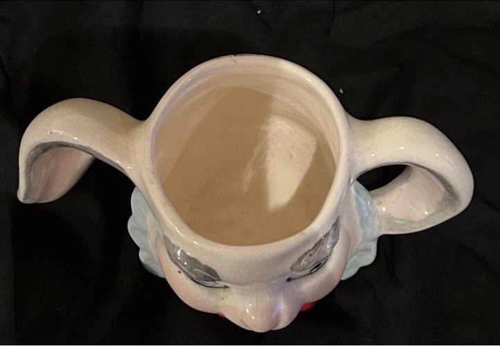Vintage Easter Bunny Rabbit Bowl & Mug Candy Dish Decorative Glazed Ceramic EUC