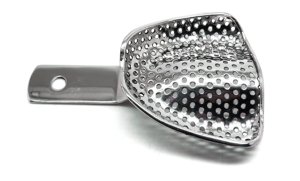 4 Pcs Dental Impression Perforated Large Trays Upper Lower Instruments
