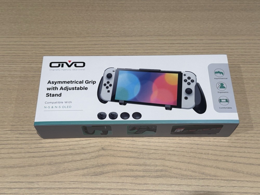 Oivo Asymmetrical Grip With Adjustable Stand - Switch Compatible - N-S + OLED
