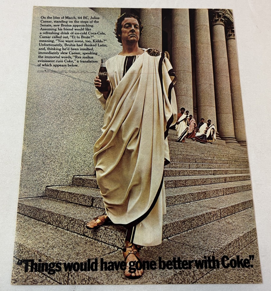 1969 Coca Cola ad ~ JULIUS CAESAR