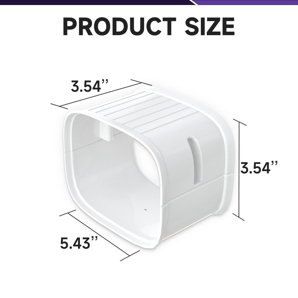 5'' Width Coupler, Mini-Split Line Set Cover Accessories for Mini Split AC & ...