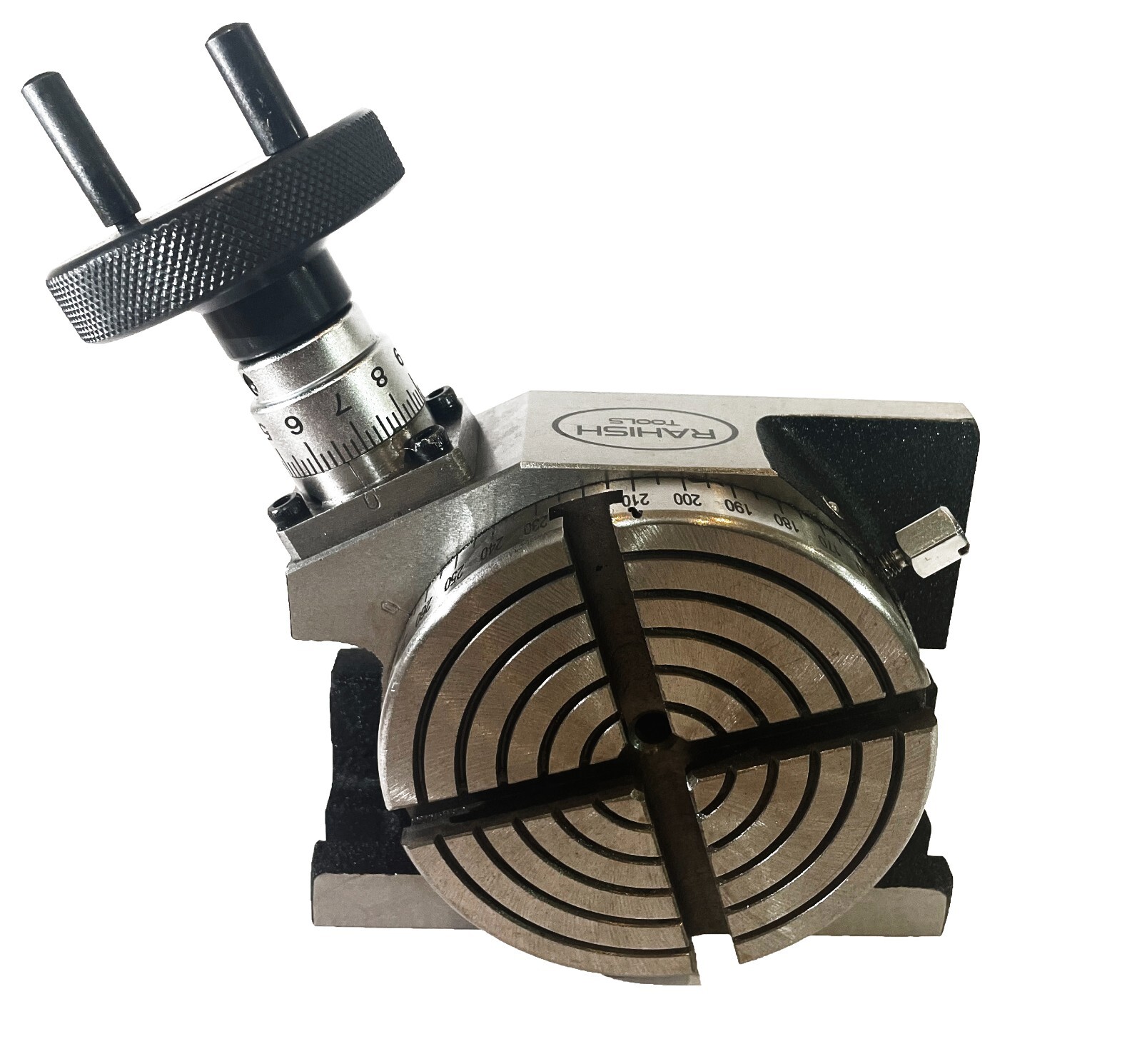 4" 100 mm Rotary Table Horizontal And Vertical With 65 mm 3 Jaw Chuck Backplate