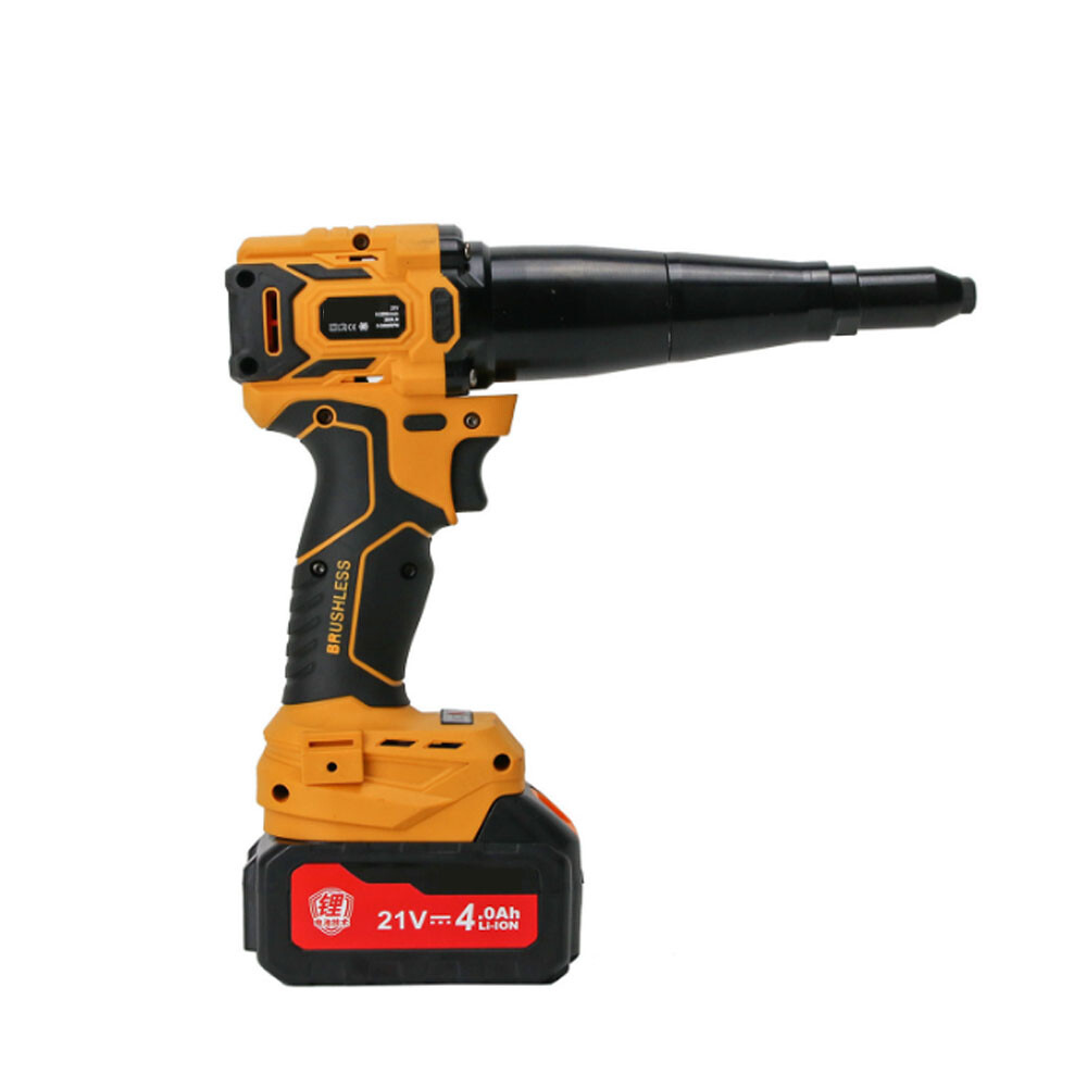 Automatic Brushless Cordless Electric Rivet Gun with 2 Battery Rivet Gun Kit