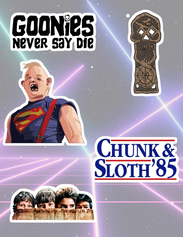 The Goonies 5pc Sticker Pack 80's