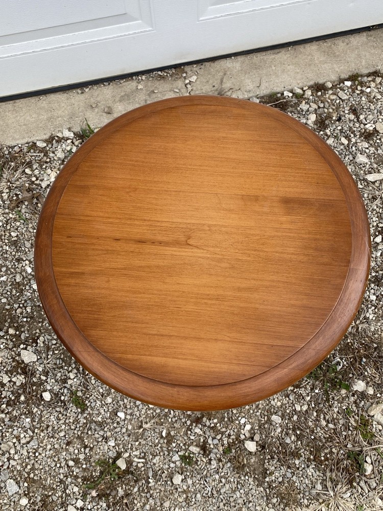 Solid Maple Pedestal Weighted Side Accent Table