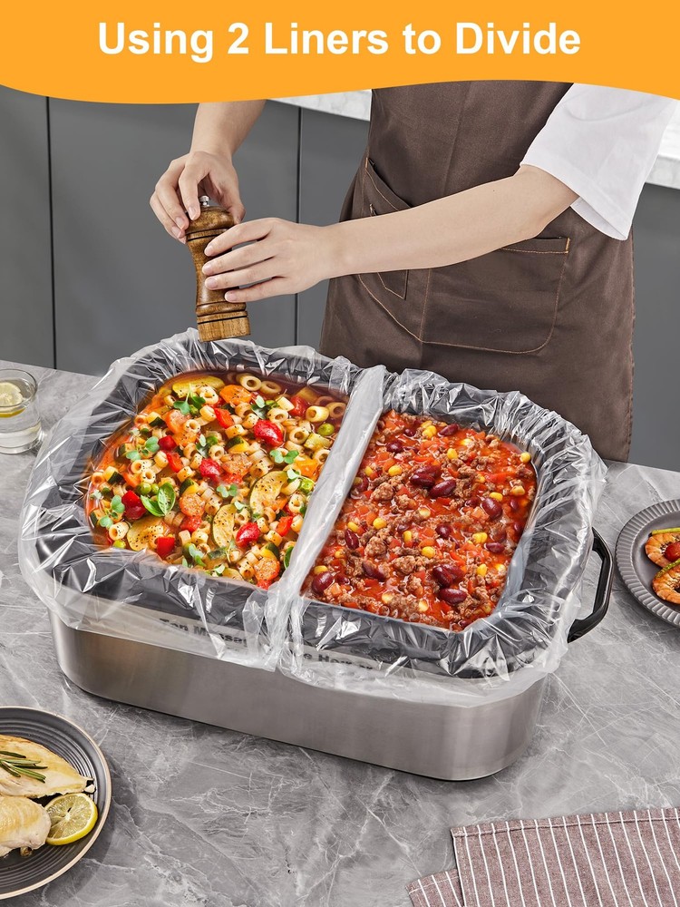 SMARTAKE Electric Roaster Liners, 10 Count Disposable 10-Pack, Clear