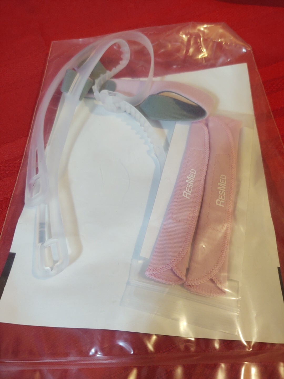 1- ResMed #62248 Swift FX NANO For Her (Pink) Headgear w/Soft Wrap Strap Covers