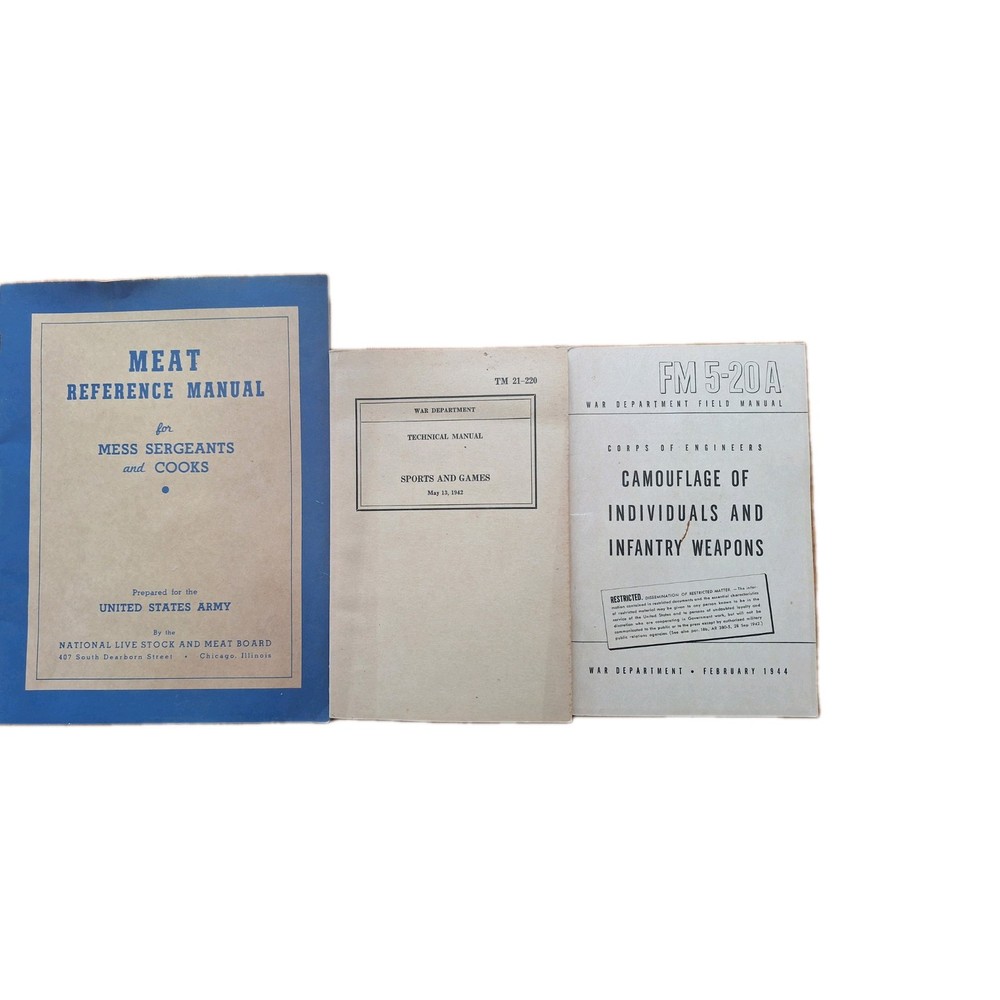 3 WW2 Field Manuals