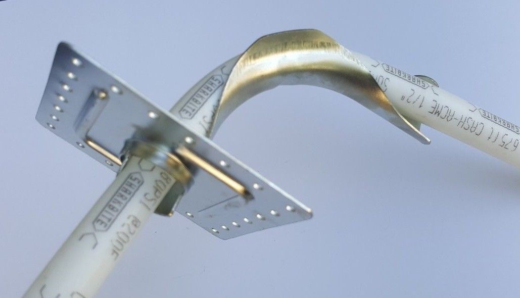 25 PIECES 1/2" PEX TUBING BEND SUPPORTS METAL WITH PLATE