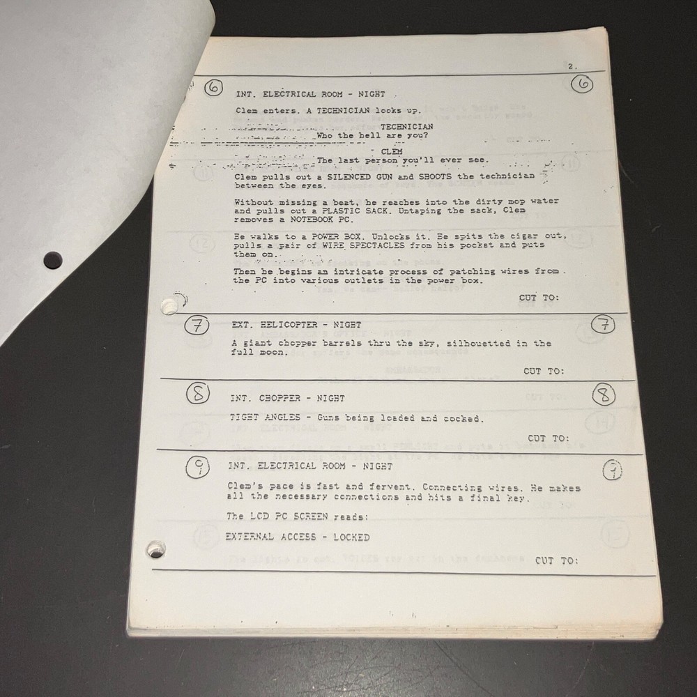 T-FORCE (1994) Sci-Fi Rogue Agents / Production Xerox Continuity Script + COA!