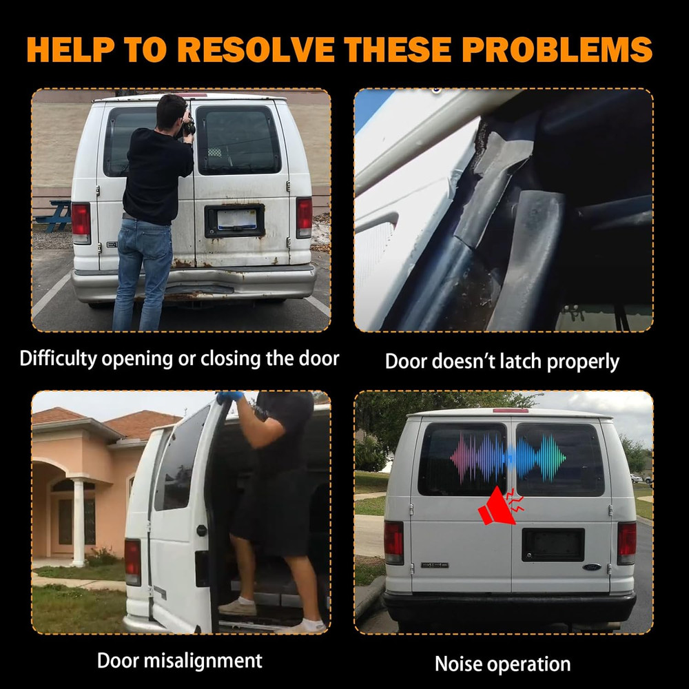 Rear Upper Cargo Door Latch Cable for 1992-2009 Ford E150 E250 E350 Van Driver