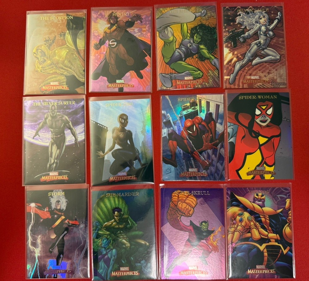 2007 MARVEL MASTERPIECES FOIL PARALLEL SET (1-90) NM CONDITION.