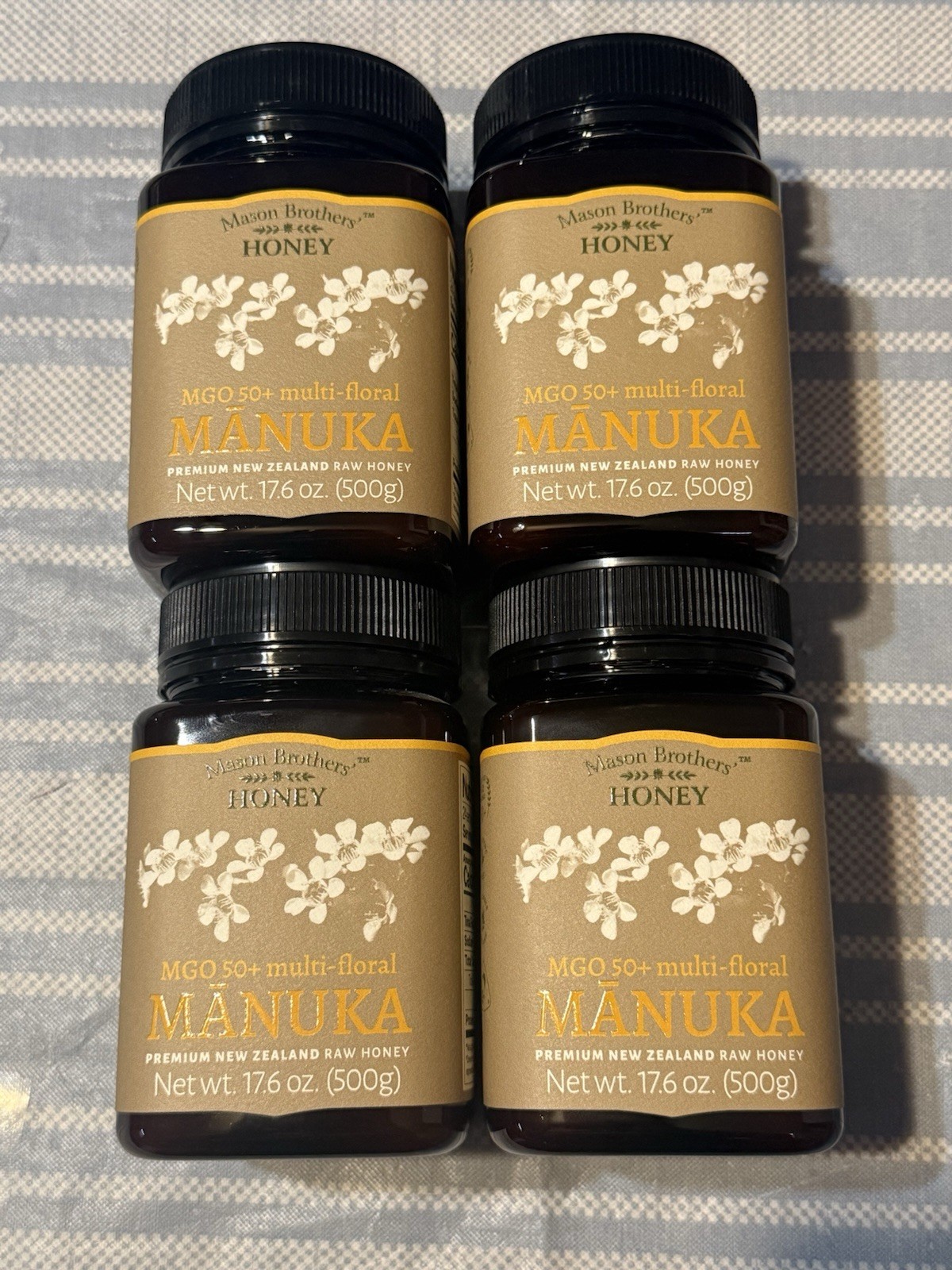 (Lot of 4) Raw Manuka Honey | Mason Brothers’ MGO 50+ | Multi Floral | 17.6oz