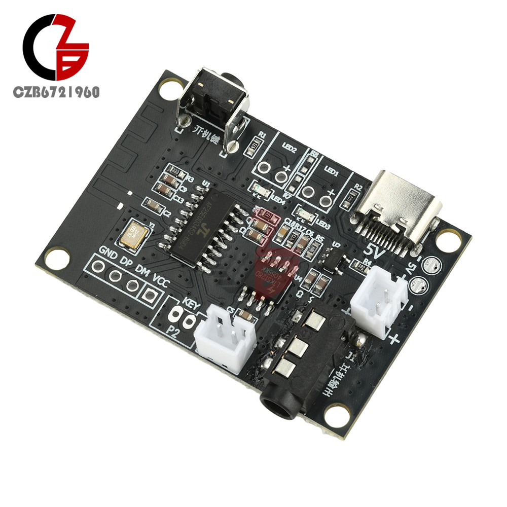 5PCS DC 5V 5W Bluetooth Amplifier Board Mono Mini Audio Module Type C Interface